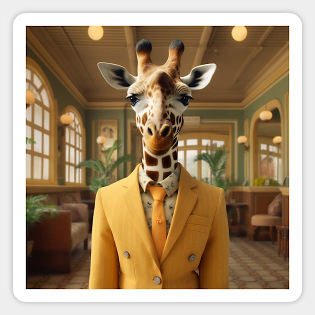 Giraffe The Hotel Manager Magnet by JunkyDotCom